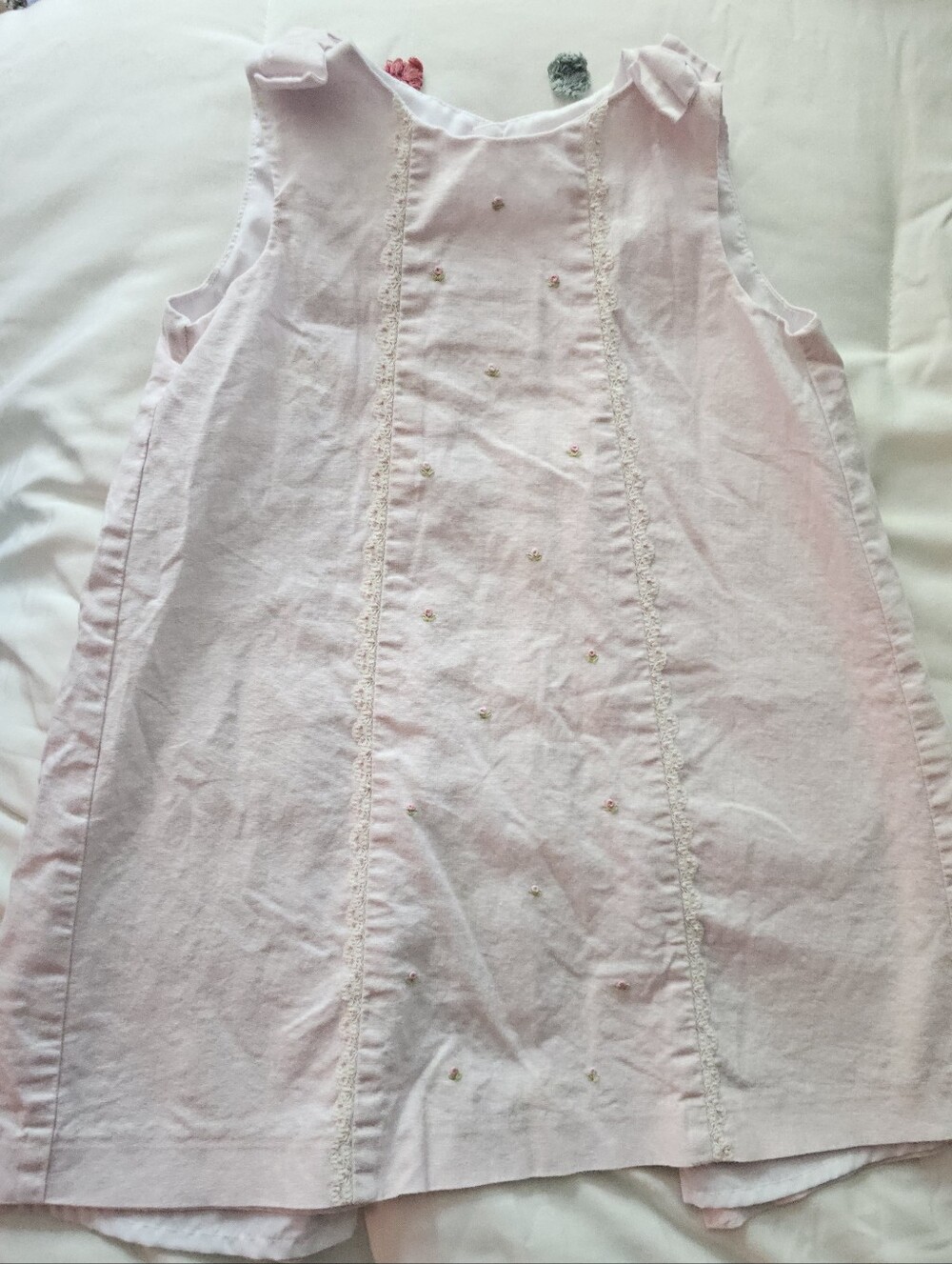 Light Pink Embroidered Sleeveless Dress